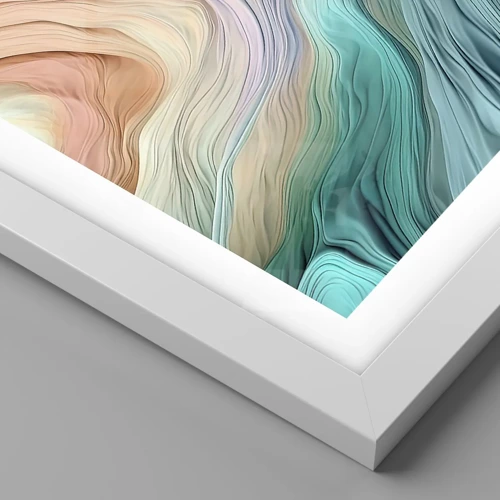 Poster in white frmae - Rainbow Wave - 30x40 cm