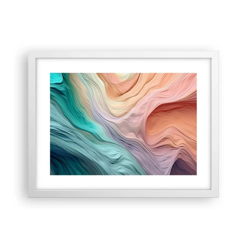 Poster in white frmae - Rainbow Wave - 40x30 cm