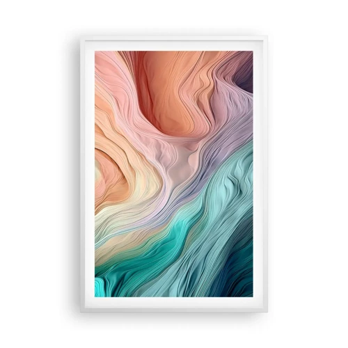 Poster in white frmae - Rainbow Wave - 61x91 cm