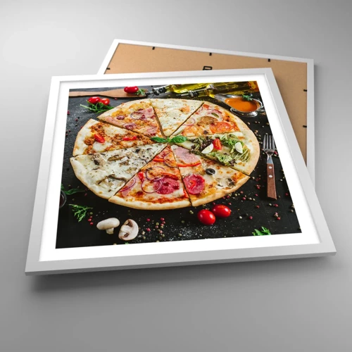 Poster in white frmae - Range of Flavours - 50x50 cm