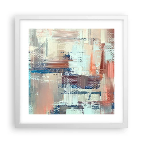Poster in white frmae - Reaching Light - 40x40 cm