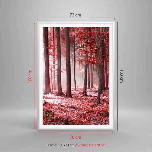 Poster in white frmae - Red Equally Beautiful - 70x100 cm