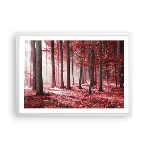 Poster in white frmae - Red Equally Beautiful - 70x50 cm