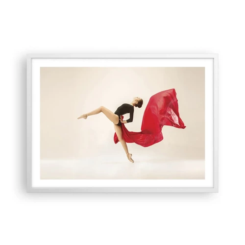Poster in white frmae - Red and Black - 70x50 cm