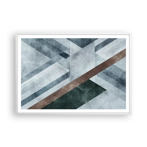 Poster in white frmae - Refined Elegance of Geometry - 100x70 cm