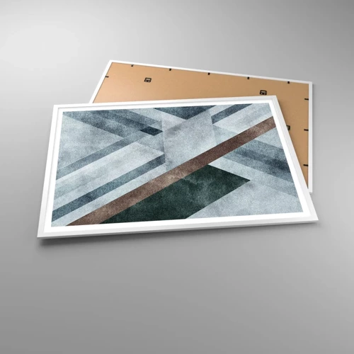 Poster in white frmae - Refined Elegance of Geometry - 100x70 cm