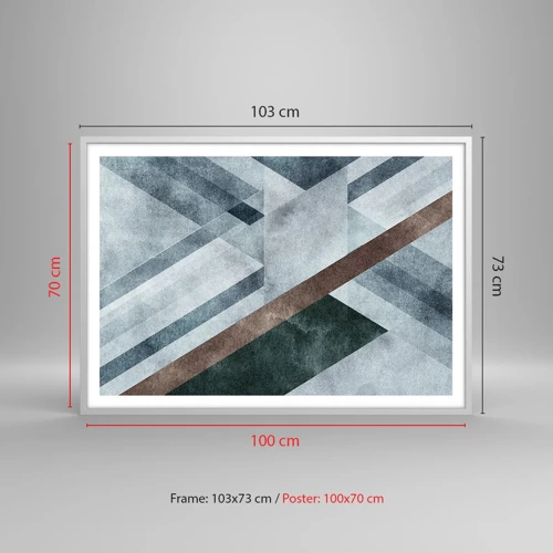 Poster in white frmae - Refined Elegance of Geometry - 100x70 cm