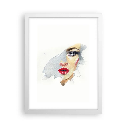 Poster in white frmae - Reflection in a Waterdrop - 30x40 cm