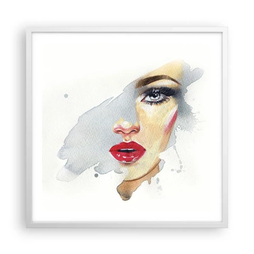 Poster in white frmae - Reflection in a Waterdrop - 60x60 cm