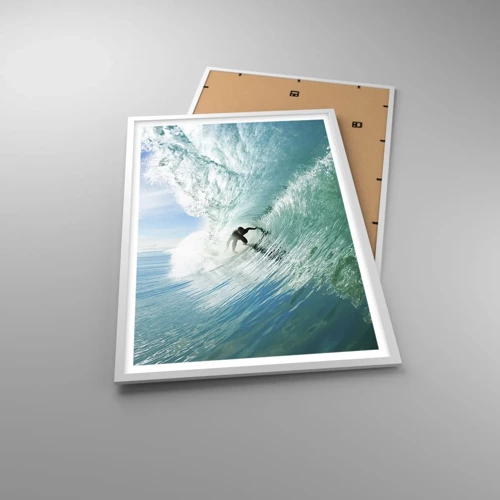 Poster in white frmae - Riding the Wave - 61x91 cm