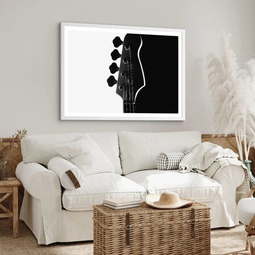 Poster in white frmae - Rock Silence - 100x70 cm