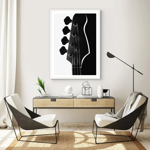 Poster in white frmae - Rock Silence - 50x70 cm