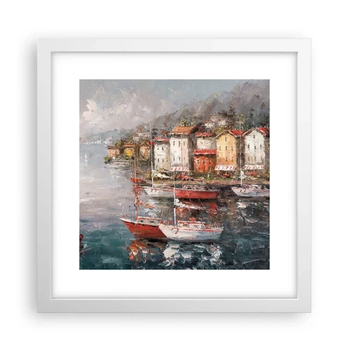 Poster in white frmae - Romantic Marina - 30x30 cm