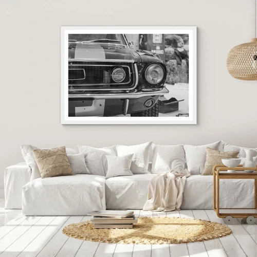 Poster in white frmae - Rough Ride - 70x50 cm