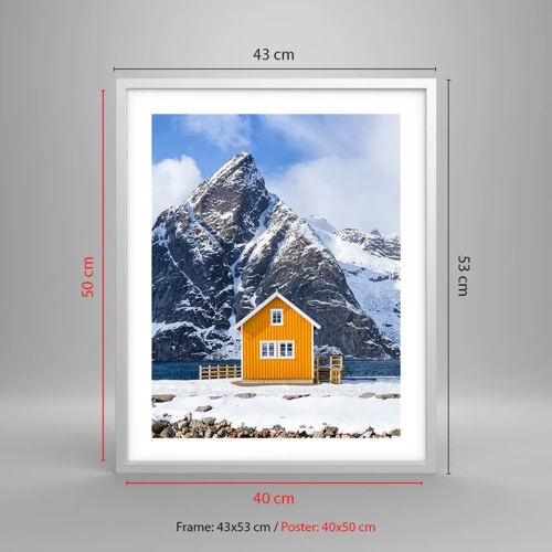 Poster in white frmae - Scandinavian Holiday - 40x50 cm