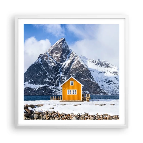 Poster in white frmae - Scandinavian Holiday - 60x60 cm