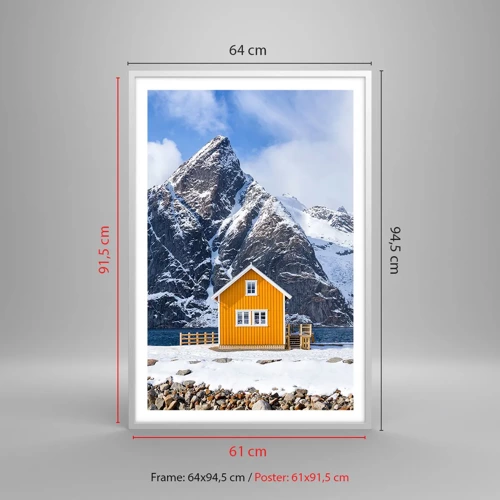 Poster in white frmae - Scandinavian Holiday - 61x91 cm