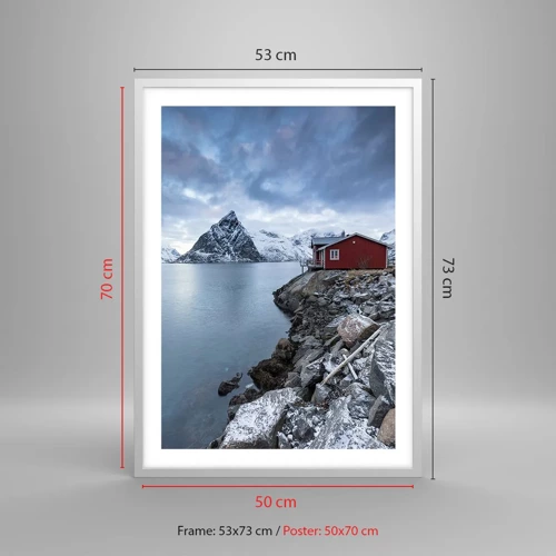 Poster in white frmae - Scandinavian Retreat - 50x70 cm