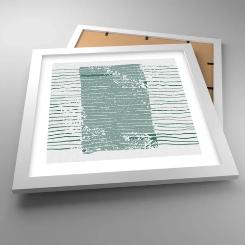 Poster in white frmae - Sea Abstract - 30x30 cm