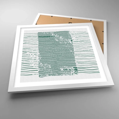Poster in white frmae - Sea Abstract - 40x40 cm