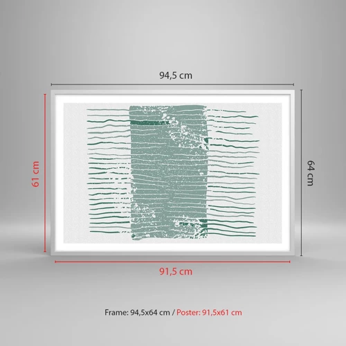 Poster in white frmae - Sea Abstract - 91x61 cm