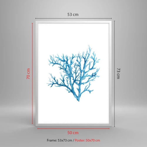 Poster in white frmae - Sea Filigree - 50x70 cm
