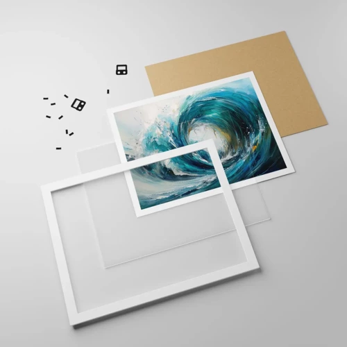 Poster in white frmae - Sea Portal - 100x70 cm