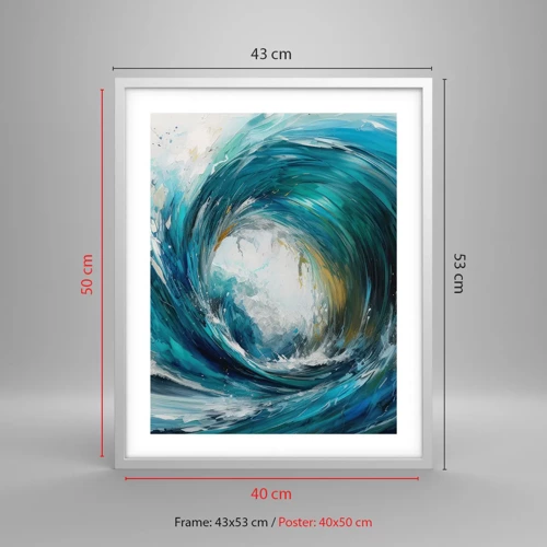 Poster in white frmae - Sea Portal - 40x50 cm