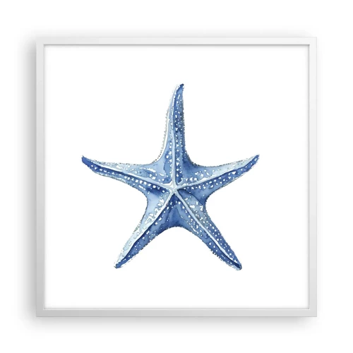 Poster in white frmae - Sea Star - 60x60 cm