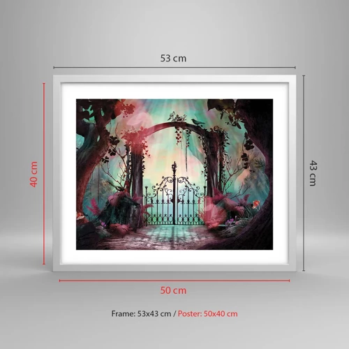 Poster in white frmae - Secret Garden - 50x40 cm