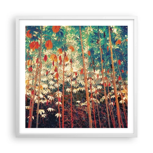 Poster in white frmae - Secret Life of Leaves - 60x60 cm