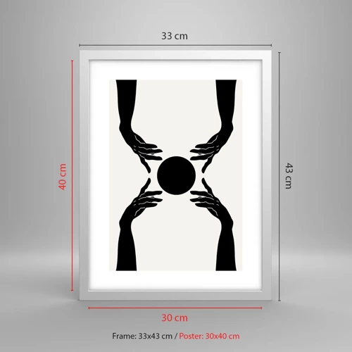 Poster in white frmae - Secret Sign - 30x40 cm