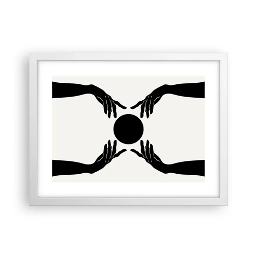 Poster in white frmae - Secret Sign - 40x30 cm