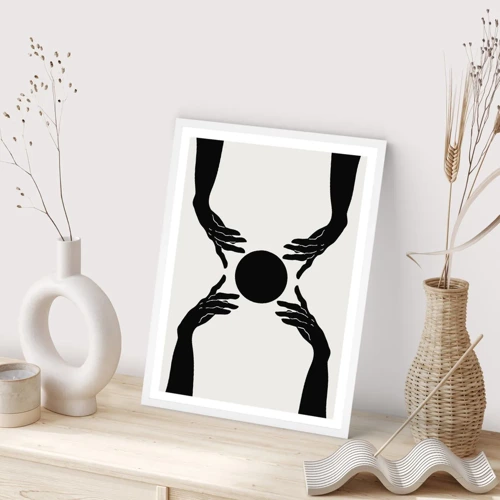 Poster in white frmae - Secret Sign - 50x70 cm