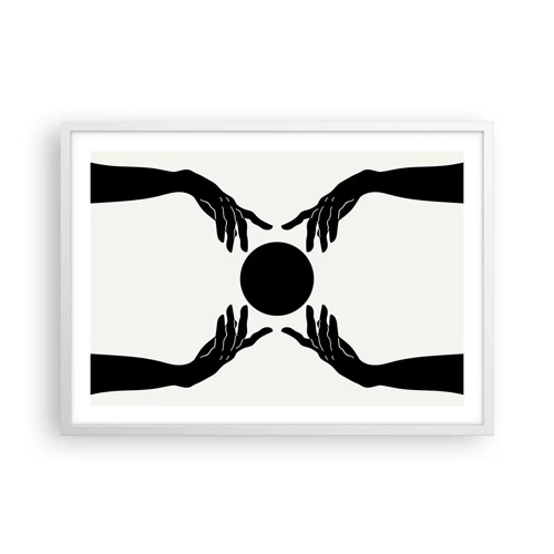 Poster in white frmae - Secret Sign - 70x50 cm