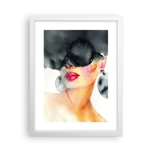 Poster in white frmae - Secret of Elegance - 30x40 cm