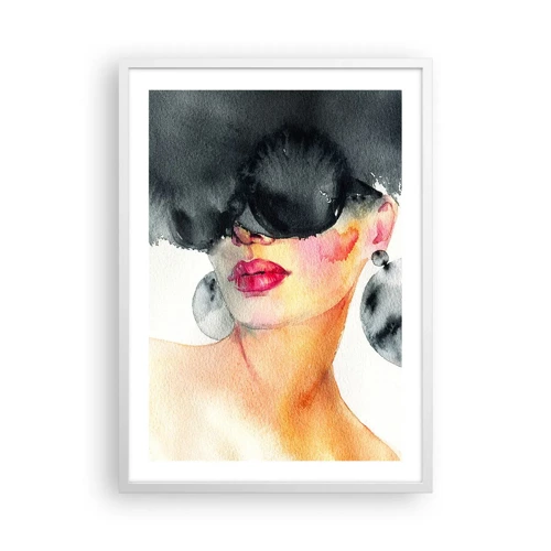 Poster in white frmae - Secret of Elegance - 50x70 cm