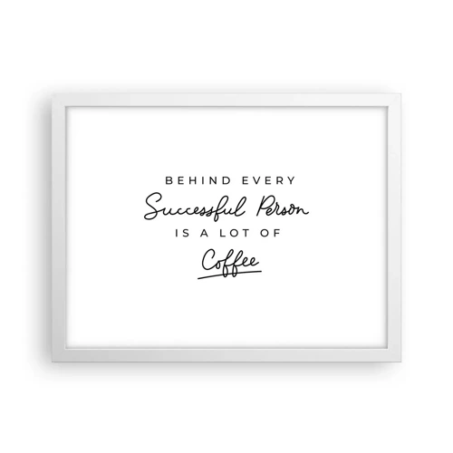Poster in white frmae - Secret of Success - 40x30 cm