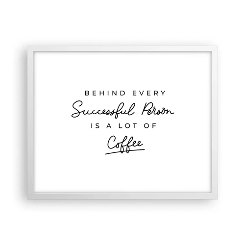 Poster in white frmae - Secret of Success - 50x40 cm