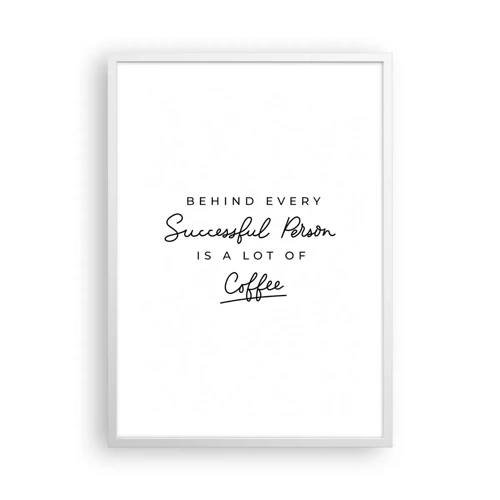 Poster in white frmae - Secret of Success - 50x70 cm