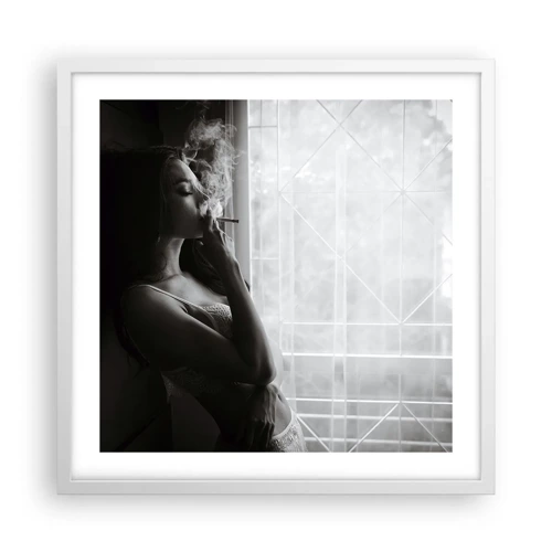 Poster in white frmae - Sensual Moment - 50x50 cm