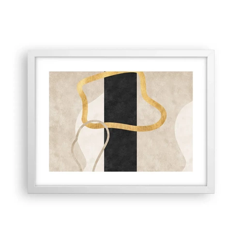 Poster in white frmae - Shapes in Loops - 40x30 cm