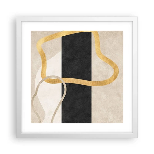 Poster in white frmae - Shapes in Loops - 40x40 cm