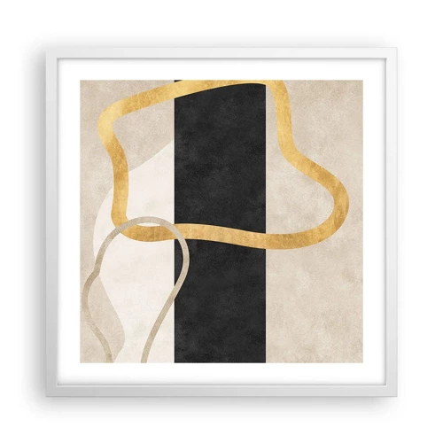 Poster in white frmae - Shapes in Loops - 50x50 cm