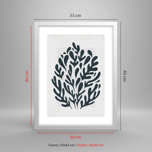 Poster in white frmae - Shapes of Nature - 30x40 cm