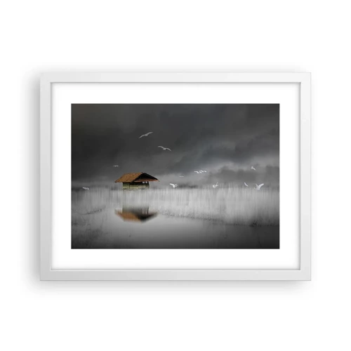 Poster in white frmae - Shelter from the Rain - 40x30 cm
