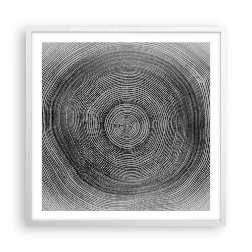 Poster in white frmae - Sign of the Time - 60x60 cm