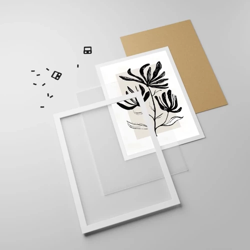 Poster in white frmae - Sketch for a Herbarium - 40x50 cm