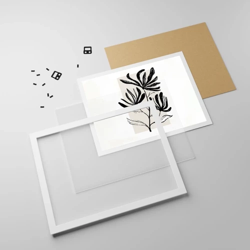 Poster in white frmae - Sketch for a Herbarium - 50x40 cm