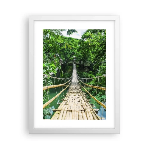 Poster in white frmae - Small Bridge over the Green - 30x40 cm